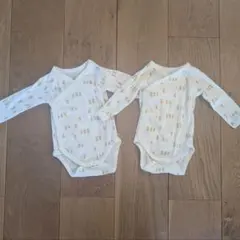 プチバトー 長袖ボディ肌着２枚セット