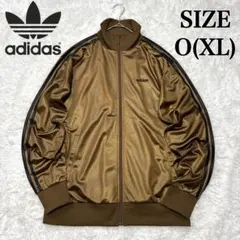 希少✨adidas トラックジャケット レザーライク y2k ゴールド XL
