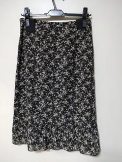 アリスバーリー　美品　小花模様　裾ギャザー切り替えスカート