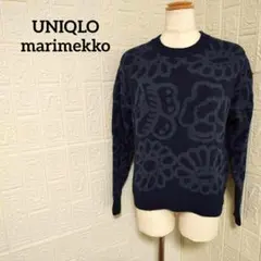 优衣库×Marimekko 羊毛圆领毛衣 毛100% 羊毛混纺 M