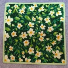 新品未使用　フェイラー　グリーン系　花柄　タオルハンカチ