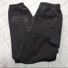 【美品】TOMMY HILFIGER スウェット カーゴ ジョガーパンツ 黒
