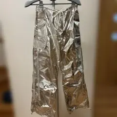 シルバー カーゴパンツ 収納袋付き