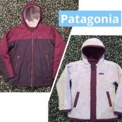 Patagonia⭐️パタゴニア フリース リバーシブル ボア フード キッズLのサムネイル