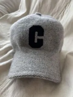Cロゴ　ウールニットキャップ　グレー