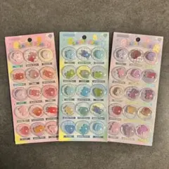 【立体シール 3枚】 3D ぷくぷくシール カプセル風シール