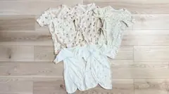 西松屋 コンビ肌着 5枚セット 50-60 ベビー 新生児 綿100%