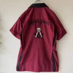 SOFTMACHINE ボウリングシャツ スカル刺繍 ロカビリー　y2kのサムネイル