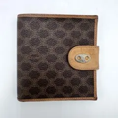 【希少】CELINE セリーヌ マカダム 二つ折り財布 ブラウン ヴィンテージ品