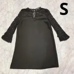 ZARA ワンピース フォーマル パーティー 結婚式 Sサイズ 黒