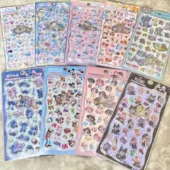 プチドロップステッカー　ディズニー ヴィランズ プリンセス　スティッチ　あわわ