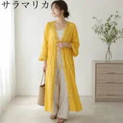 極美品級sara mallikaサラマリカ刺繍レースロングワンピース ホワイト