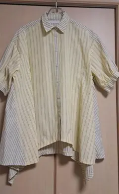 as know as ストライプ柄半袖シャツ