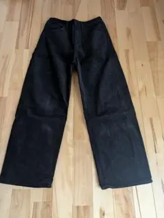 GU コーディロイパンツ　ブラック