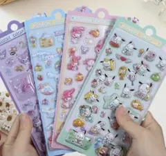 ポンポンドロップ　キャラクター　シール　4枚セット【新品、未使用】