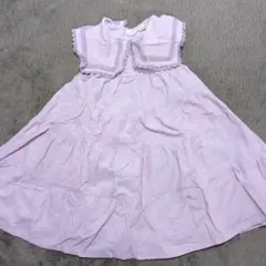 Ri様専用　petit main 薄紫 ノースリーブワンピース 110cm