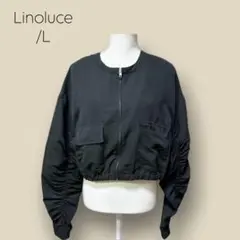 2461 【Linoluce】　クロップド　ショート丈　ジップアップ　ジャケット