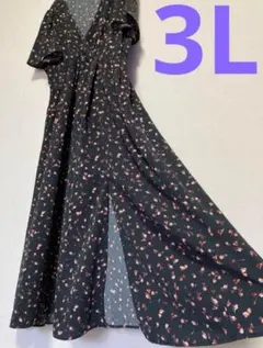 ⭐️GU⭐️花柄ロングフレアワンピース⭐️size XXL