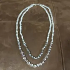 パール＆クリスタルガラス　ネックレス　フォーマル　コムサデモード K.T