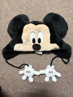 ✨即完売品✨ミッキーマウス 耳付きフリース帽子