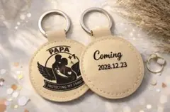 パパ用｜マタニティキーホルダー「Angel +1」　マタニティマーク
