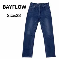 【美品】BAYFLOW ベイフロー テーパードデニムパンツ W23 インディゴのサムネイル