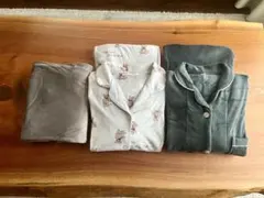 授乳服 授乳ルームウェア もこもこワンピース 冬 パジャマ 妊婦 3点セット