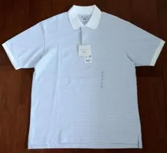 ユニクロ JW ANDERSON ドライカノコボーダーポロシャツ メンズLブルー