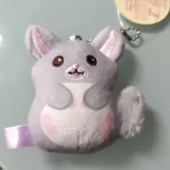 ウサギのぬいぐるみマスコット キーチェーン付き