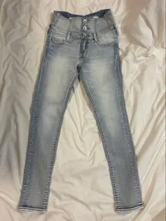 GYDA ハイウエスト　ウエストクロススキニーデニムパンツ　Mサイズ