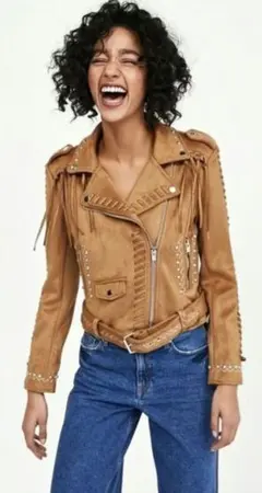 ZARA 美品ライダースジャケット y2k グランジ　フェアリーグランジ　y50