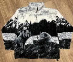 BLACK WEIRDOS♢24AW 総柄 グラフィック フリースジャケット M - メルカリ