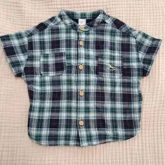 Cottoli　チェック柄半袖シャツ 80cm