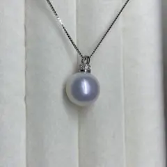 あこや真珠大粒9mmパールネックレス akoya S925銀ネックレスAR45