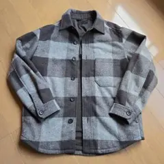 グレーと黒のチェック柄ジャケット XS