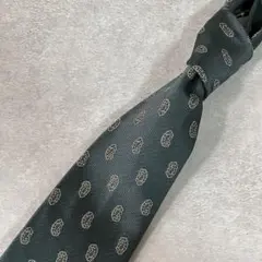 Burberrys ネクタイ　グリーン　総柄　シルク　イギリス製　ロゴ