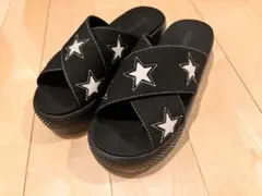 CONVERSE コンバース ワンスター厚底サンダル スエード ブラック