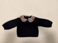 【美品】jacadi リバティ柄襟付きトレーナー