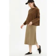 新品✨️GU✨フロントポケットミディスカート タイトスカート ベージュ S ロング