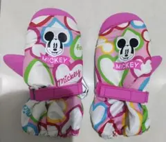 ミッキーマウス手袋　スノーグローブ　ディズニー　IGNIO ピンク
