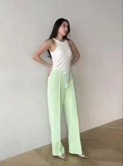 新品SeaRoomlynn PINタックジャージースラックス ミントMのサムネイル