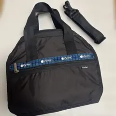 LeSportsac ファミリアコラボブラック ショルダーバッグ