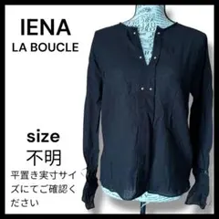 【美品】IENA LA BOUCLE ブラウス　ブラック M 袖リボン　透け感のサムネイル
