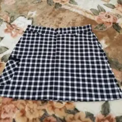 TIGORA 黒白チェック スカート インナーショーツ付き