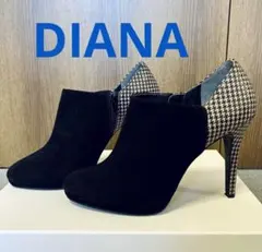 ダイアナ DIANA ブーティ 24.5cm ショートブーツ 黒 ベージュ