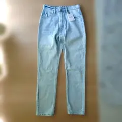 新品タグ付き レディース GRL ストレートデニム XS ライトブルー