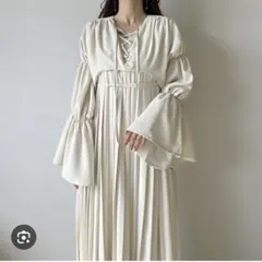 AERMA lace up design pleats onepiece