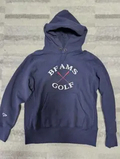 BEAMS GOLF パーカー S ネイビー