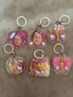 【6種フルコンプ】 マツケンサンバ×ハローキティ ふらっとめじるしアクセサリー