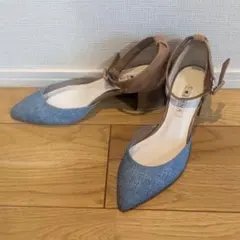 DIANA サンダル デニムブルー ダイアナ ベージュ 23.5